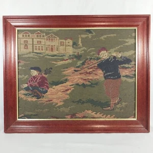 Eslabones de golf vintage años 60 St Andrews Escocia punta de aguja 15x12 enmarcados - Imagen 1 de 14