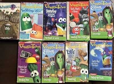 RARE VeggieTales Stories VeggieTown Values VHS 1998 Big Idea Veggie Tales Town - Image 1 of 4