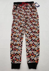 Pillow Talk Womens Size Small Day of the Dead Sugar Skulls Floral Pajama Pants  - Picture 1 of 4
