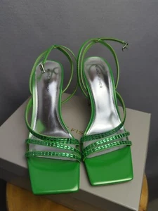 NEW Marc Fisher Zalay Heeled Sandals Women's Size 10M Green NWB - Picture 1 of 15