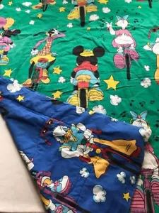 Rare Vintage 1990s Disney Character Bed Comforter Blanket Twin Size Kids - Picture 1 of 5
