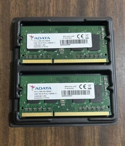ADATA AO1L16BCN1-1-BQHS 4gb (2x2gb) DDR3L 12800S 1RX16 1.35V RAM LAPTOP MEMORY - Picture 1 of 2