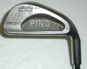"Eje de acero VIntage Ping Karsten I punto negro 8 hierro ZZ Lite para hombre mano derecha 36,5" - Imagen 1 de 6