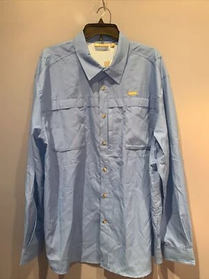 Camisa XXL Para Hombre, Manga Larga Botón Frontal, Repelente de Insectos, Outdoorman Azul Nueva Con Etiquetas Foto 1 de 4