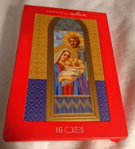 Punze Weihnachtskarten Box - Krippe Buntglas 16er Set mit Umschlägen - Bild 1 von 7