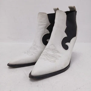 Sigerson Morrison White Cowboy Boots Ankle Length UK6.5 EU39.5 Women's - Picture 1 of 7