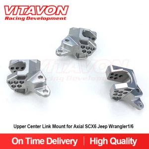 Vitavon CNC Alu Upper Center Link Mount for Axial SCX6 Jeep Wrangler 1/6 silver - Picture 1 of 5