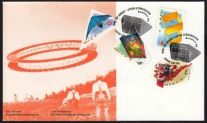 KITES = Official FDC with Full Set of 4 stamps Canada 1999 - Picture 1 of 1