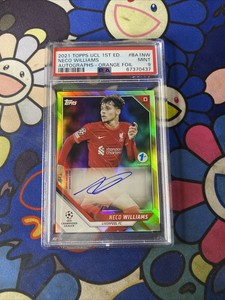 2021-22 Topps UEFA Champions League 1st Edition Neco Williams /25 Auto PSA 9
