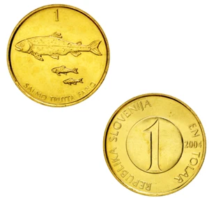 Slowenien 1 Tolar KM4 1992-2006 Münze Weltmünzen UNC - Bild 1 von 1