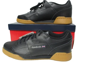 Reebok Workout Plus Black Gum Sneakers Shoes Mens Sz 13 - Picture 1 of 8