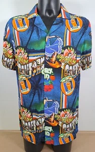 ASOS California Cherry Shirt Graphic Print Revere Collar Short Sleeve Medium NEW - Picture 1 of 16