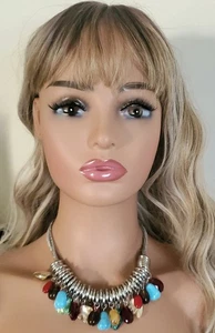 Southwestern & Tribal Flair Gem & Loop Statement Halskette - Bild 1 von 7