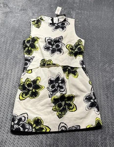 Milly Of New York Kleid Gr. 6 ärmellos Mini gefüttert Blumen gelb schwarz creme - Bild 1 von 11