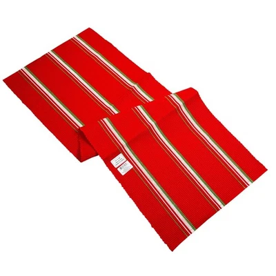 Park Designs Jingle Jingle 36in Ribbed Cotton Striped Christmas Table Runner - Image 1 of 2