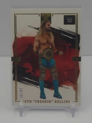 SETH "FREAKIN" ROLLINS 2023 IMPECCABLE GOLD HOLO PARALLEL! #28/35! SP! - Image 1 of 2
