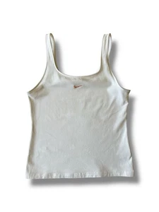 Nike Sportswear Center Swoosh Tank Top Womens White Sleeveless Gym Size Medium - Picture 1 of 15