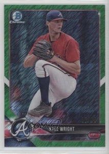 2018 Bowman Chrome Prospects Green Shimmer Refractor /99 Kyle Wright #BCP14 - Picture 1 of 3