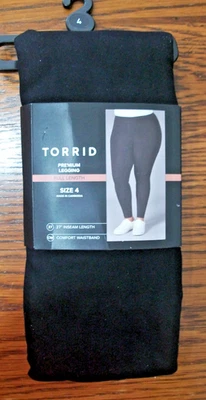TORRID PLUS 4X BLACK PREMIUM 4 WAY STRETCH LEGGINGS~FULL LENGTH~HI-RISE~SMOOTHS - Image 1 of 4