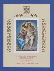 Vatikan Blockausgabe 1994 Mi.-Nr. Block 14 ** Sixtinische Kapelle Michelangelo - Bild 1 von 1