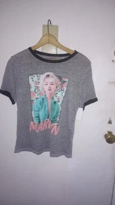 Maglietta Vintage Marilyn Monroe 1996 Juniors Large L/Reg Small RARA Sears Nuova WT - Foto 1 di 3