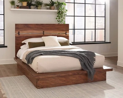 Coaster Winslow Live Edge Wood King Platform Bed - Image 1 of 4