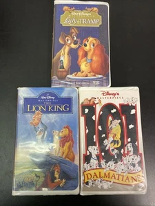 Walt Disney VHS Tapes Lot Of 3 Masterpiece Collection - Clamshell Cases vintage - Picture 1 of 6