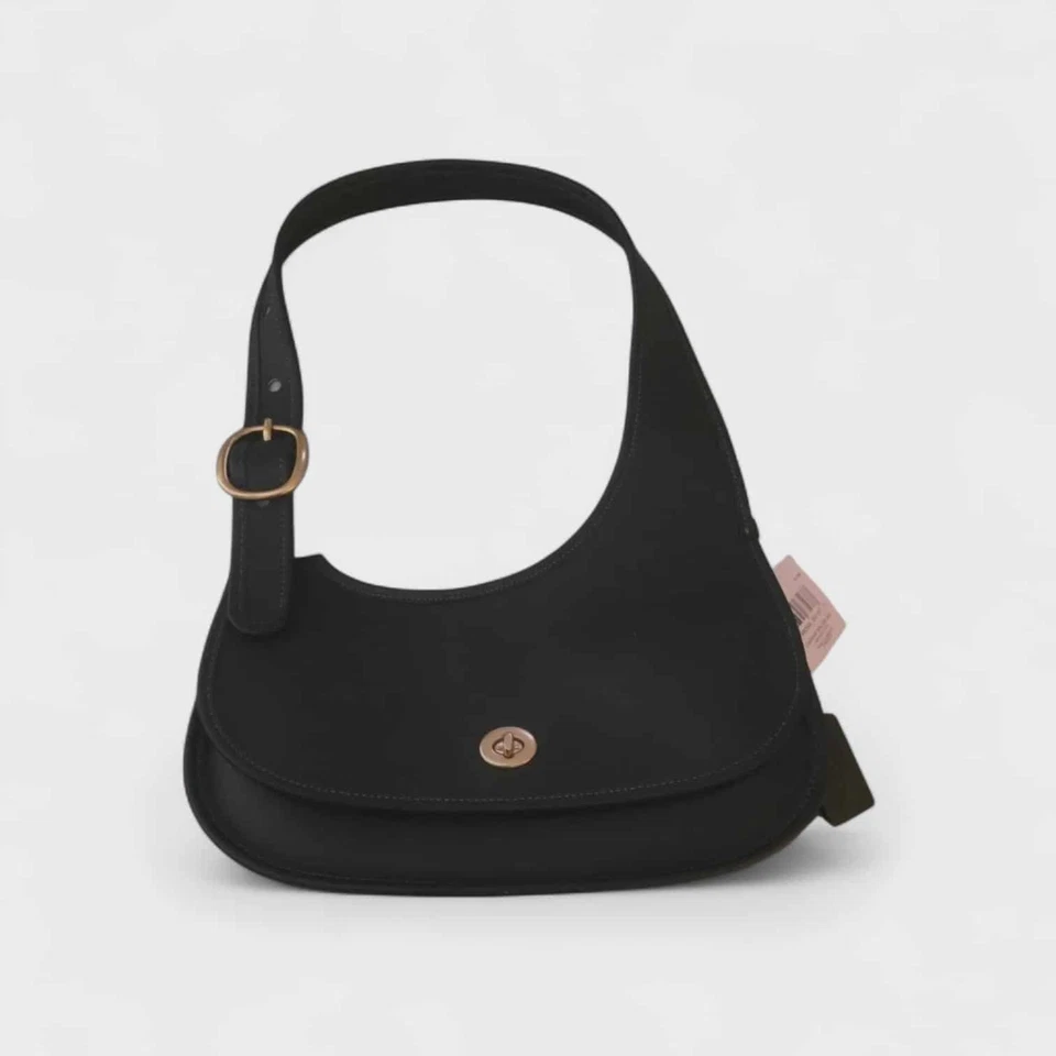 Bolso de cuero COACH The Cashin Carry Crescent. Negro con herrajes dorados. TOTALMENTE NUEVO Foto 1 de 1