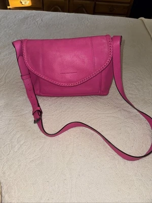 Aimee Kestenberg Pebble Leather Crossbody Shoulder Purse All For Love Hot Pink - Image 1 of 4