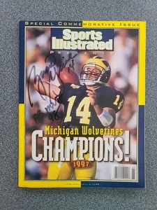 Brian Griese FIRMATO Michigan Wolverines Sports Illustrated - Rose Bowl MVP 1998 - Foto 1 di 8