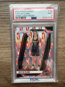 2024 Panini Prizm WNBA Caitlin Clark Logo Rookie RC #145 PSA 9 - Bild 1 von 2