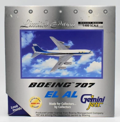 Gemini Jets El Al Boeing 707 1:400 Scale Diecast Model 4X-ATS - Image 1 of 4