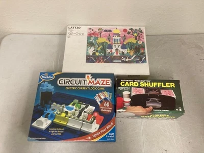 Vintage Lots Circuit Maze Electric Current Logic + Card Shuffler Automatic Box - Image 1 of 4