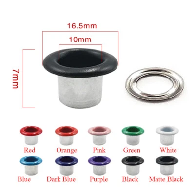 Juego de ojales de metal con arandelas hágalo usted mismo ojal de reparación artesanal de cuero ∅4/5/6/8/10 mm Foto 1 de 4