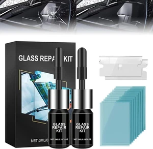 Windshield Repair Kit,Windshield Crack Repair Kit 2 Bottles Car Glass Repair Kit - Picture 1 of 9