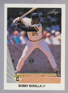 BOBBY BONILLA Pirates 1990 Leaf Preview #10 of 12 Mega Rare Dealer Promo Card - Picture 1 of 2