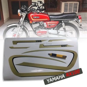 Sticker Fuel Tank Gas For YAMAHA RX100 Set L/R Pair Side Logo RX100 Motorcycle J - Bild 1 von 5