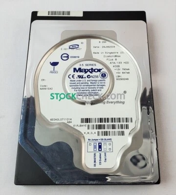 Maxtor E-H011-02-3427 Hard Disk Drive - DiamondMax Plus 8 ATA/133 HDD 40GB NAR61 - Image 1 of 2