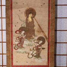 Japanese Kakejiku hanging scroll Buddhist art Emakimono Amida Nyorai ASO255