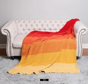 ComfyLuxe Sunshine Striped Pattern Throw Blanket - Picture 1 of 4