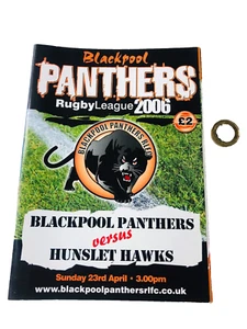 Rugby Programme Blackpool Panthers Vs Hunslet Hawks April 2006 Vintage ra - Picture 1 of 3