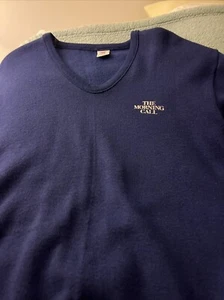 Vintage 1990’s Allentown PA Morning Call Newspaper Logo Fleece Shirt Pre Worn - Picture 1 of 5