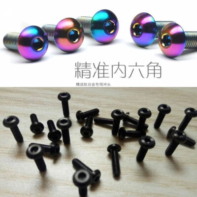 20pcs Titanium M2 M2.5 M3 M4 *8/10/12/15/18/20mm Round Head Bolts Alen Screws