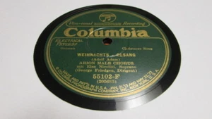 ARION MALE CHORUS COLUMBIA 78 RPM RECORD 55102 WEIHNACHTS - GESANG "CHRISTMAS" - Bild 1 von 2
