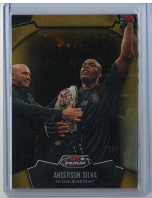 2012 Topps UFC Finest Gold Refractor #1 Anderson Silva (20/88) - Image 1 of 2