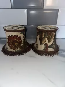 2 X Vintage Clip On Lampshades - Picture 1 of 7
