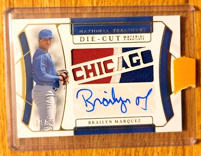 BRAILYN MARQUEZ 2022 Panini National Treasures Die-Cut 3 color Patch Auto #11/25 - Image 1 of 4