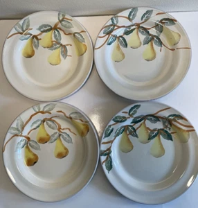 Set/4 Piatti PERA Nicola Fasano Ceramiche Grottaglie Italia 8" ~inutilizzati come nuovi! - Foto 1 di 13