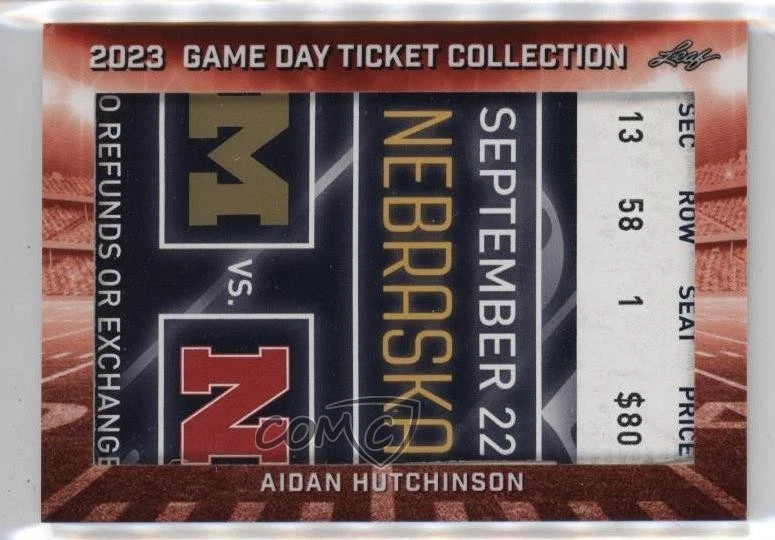 2023 Leaf Game Day Ticket Collection Aidan Hutchinson #TC-37 - Image 1 of 2