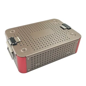 USA- Double Layer Sterilization tray case box surgical instrument Sterilize Tray - Picture 1 of 11